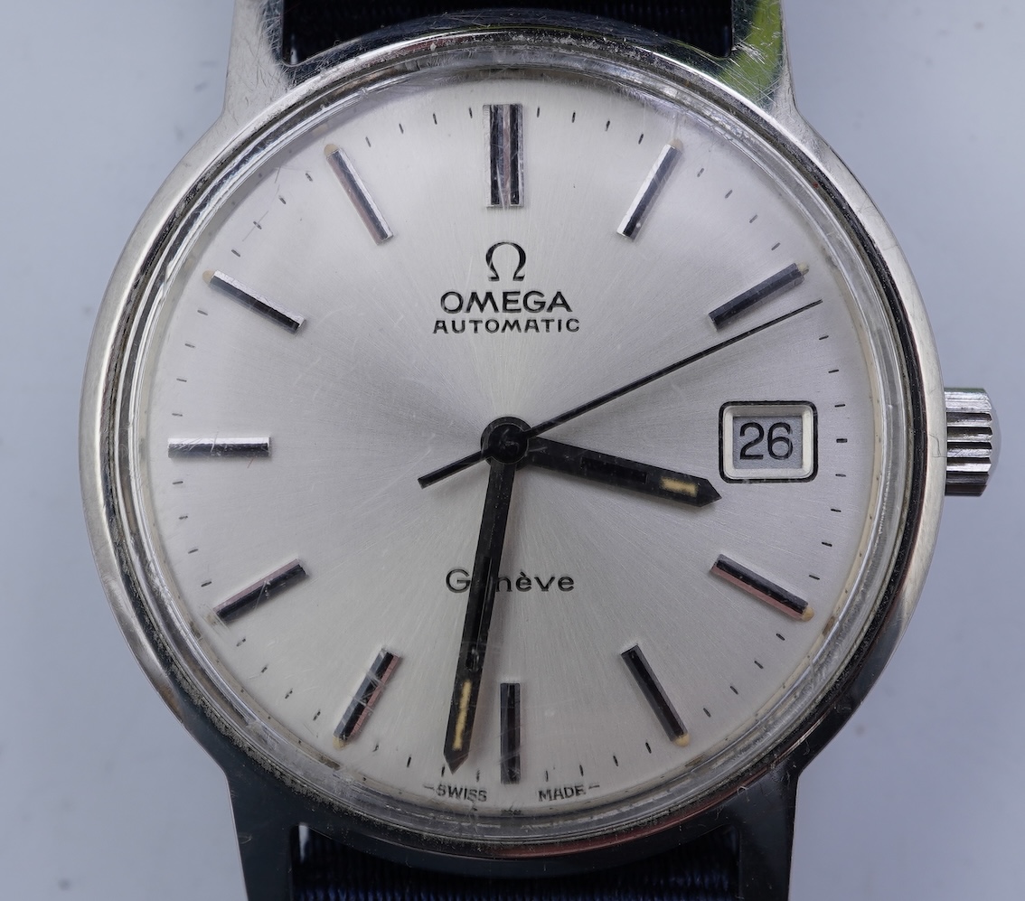 A gentleman's early 1970's stainless steel Omega Automatic wrist watch